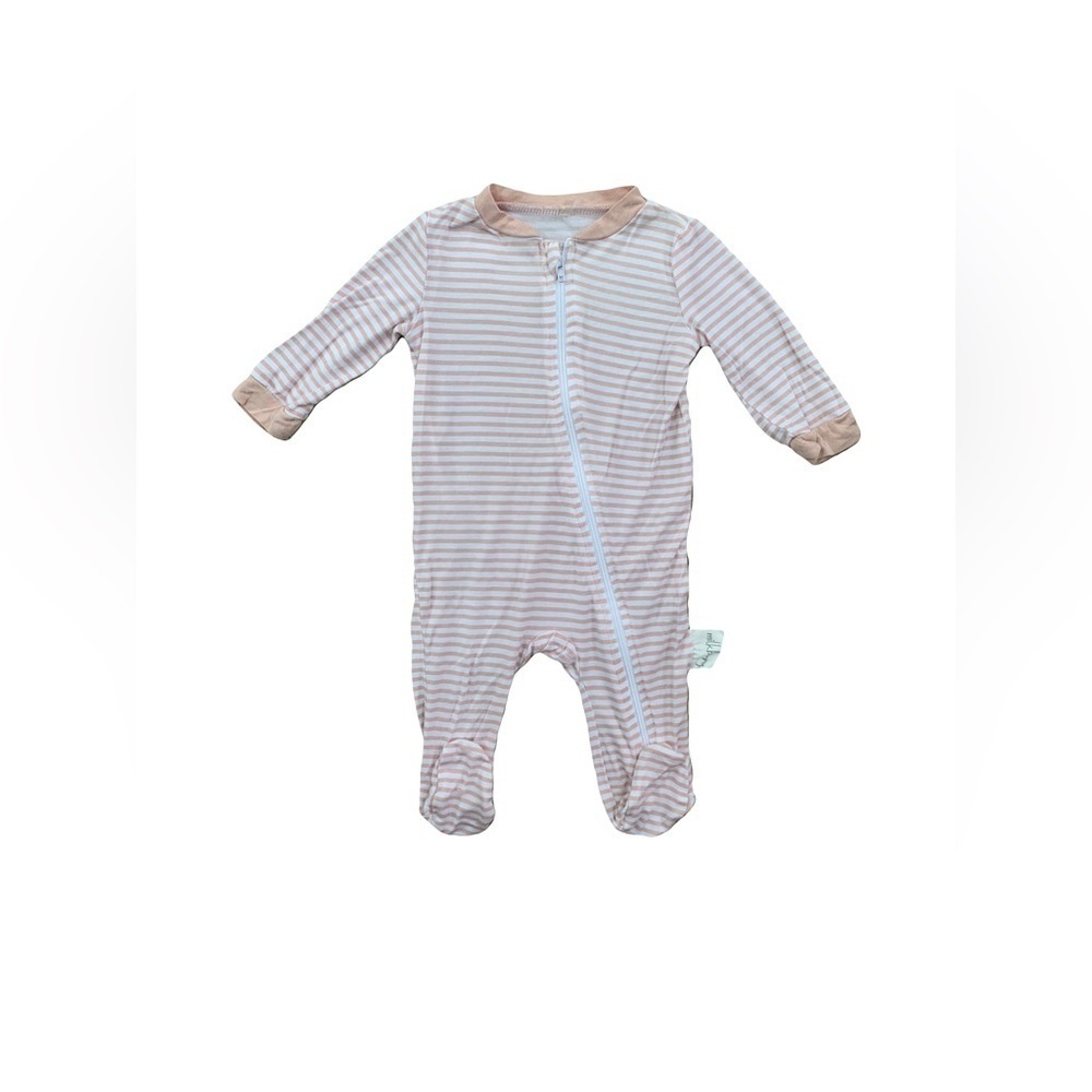Milkberry Size 0-3 Months Pink Striped Bamboo Sleeper